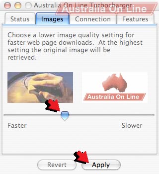 Dial-up Turbocharger™ image quality settings. 