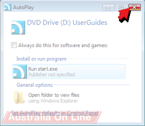 Windows Vista's autoplay screen. 